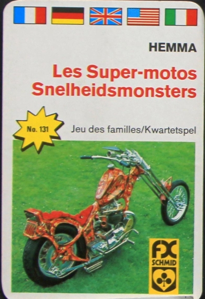 Schmid Spiele "Supermotos" 1974 Cardgame (1780)